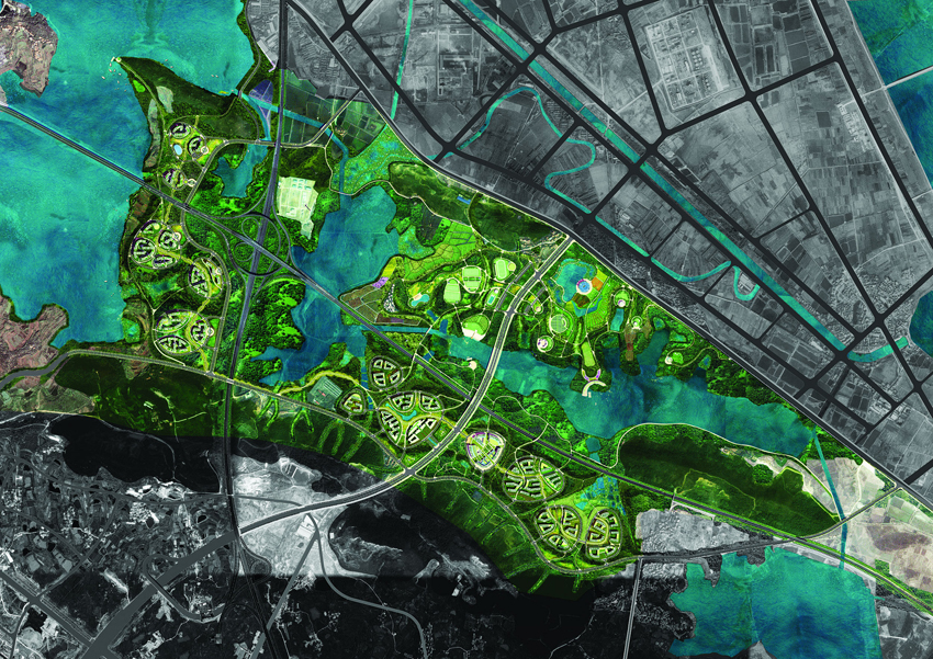 Competition for Wuhan Qingtan Lake Ecological Park Urban Design Competition 2014, First Place